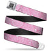 BD Wings Logo CLOSE-UP Full Color Black Silver Seatbelt Belt - Bandana/Skulls Pink/White Webbing Seatbelt Belts Buckle-Down   