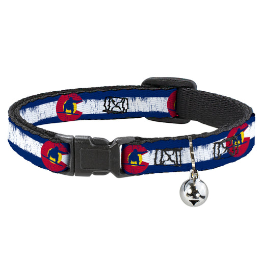 Cat Collar Breakaway - Colorado Flag Snowboarder Weathered Breakaway Cat Collars Buckle-Down   