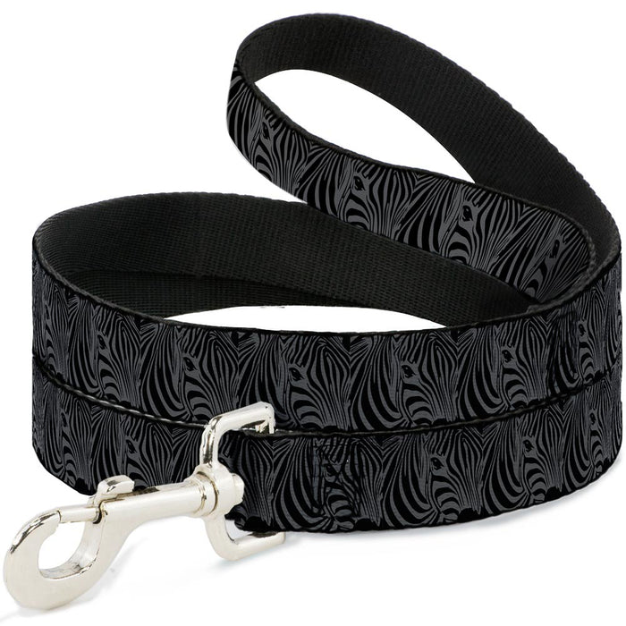 Dog Leash - Zebra Head Black/Gray Dog Leashes Buckle-Down   