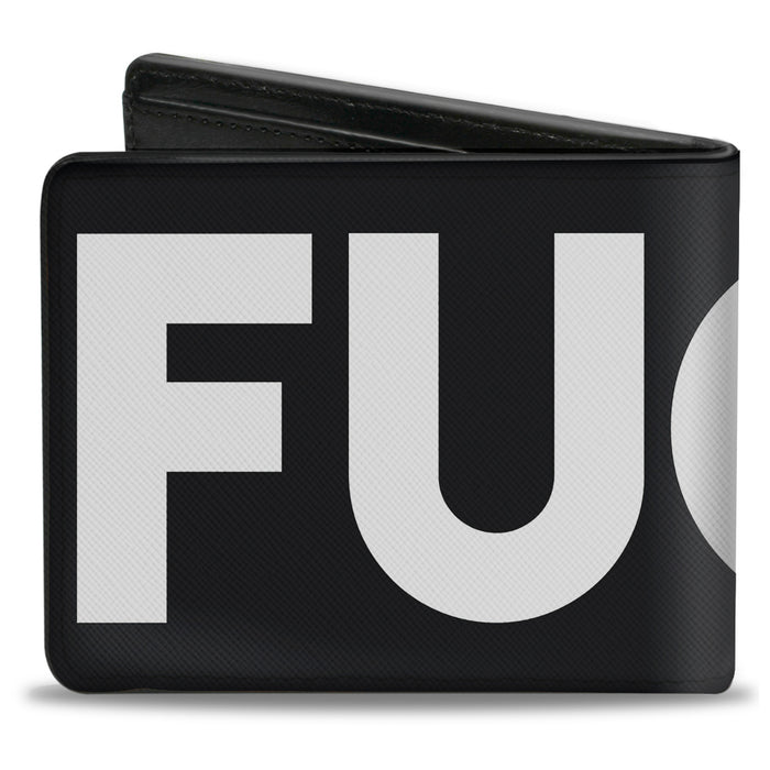 Bi-Fold Wallet - FUCK Black White Bi-Fold Wallets Buckle-Down   