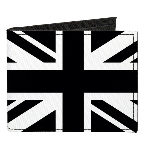 Canvas Bi-Fold Wallet - United Kingdom Flag Black White Canvas Bi-Fold Wallets Buckle-Down   