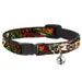 Cat Collar Breakaway - Death Before Dishonor Olive Breakaway Cat Collars Buckle-Down   