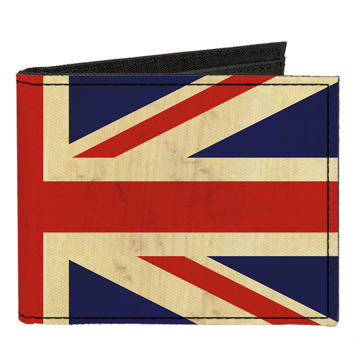 Canvas Bi-Fold Wallet - Vintage United Kingdom Flags Canvas Bi-Fold Wallets Buckle-Down   