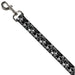 Dog Leash - Top Skulls Stacked Black/Gray/White Dog Leashes Buckle-Down   
