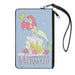 Canvas Zipper Wallet - LARGE - THE LITTLE MERMAID Flounder and Ariel Pose Blue Canvas Zipper Wallets Disney   