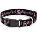 Plastic Clip Collar - Angry Girl Black/Pink Plastic Clip Collars Buckle-Down   