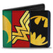 Bi-Fold Wallet - Justice League 5-Superhero Textured Logo CLOSE-UP Panels Bi-Fold Wallets DC Comics   