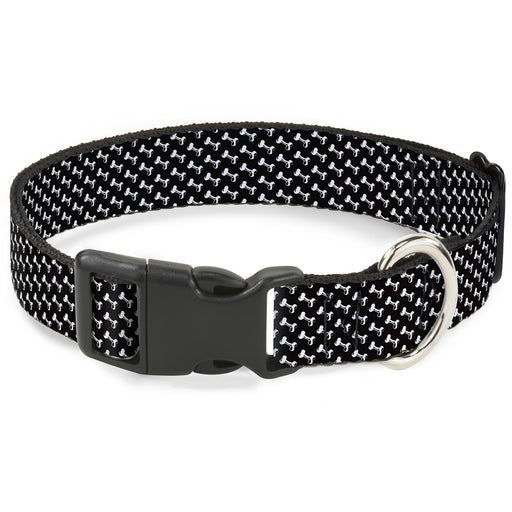 Plastic Clip Collar - Dog Bone Black/White Plastic Clip Collars Buckle-Down   