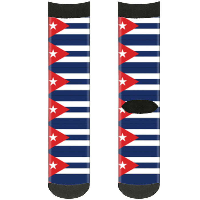 Sock Pair - Polyester - Cuba Flags - CREW Socks Buckle-Down   