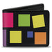 Bi-Fold Wallet - Squares Black Multi Color Bi-Fold Wallets Buckle-Down   