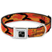 Dog Bone Black/Silver Seatbelt Buckle Collar - Camo Oranges/Black Seatbelt Buckle Collars Buckle-Down   