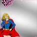 Locker Mirror - SUPER GIRL Standing Pose Stars Pinks White Locker Mirrors DC Comics   