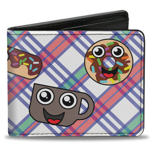 Bi-Fold Wallet - Donuts & Coffee Cartoon2 Bi-Fold Wallets Buckle-Down   