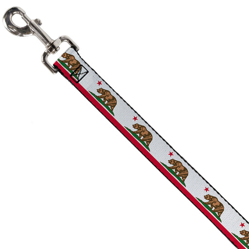 Dog Leash - California Flag White w/Stripe Dog Leashes Buckle-Down   