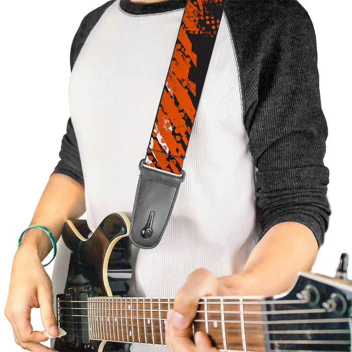 Guitar Strap - Grunge Tread Orange Guitar Straps Buckle-Down   