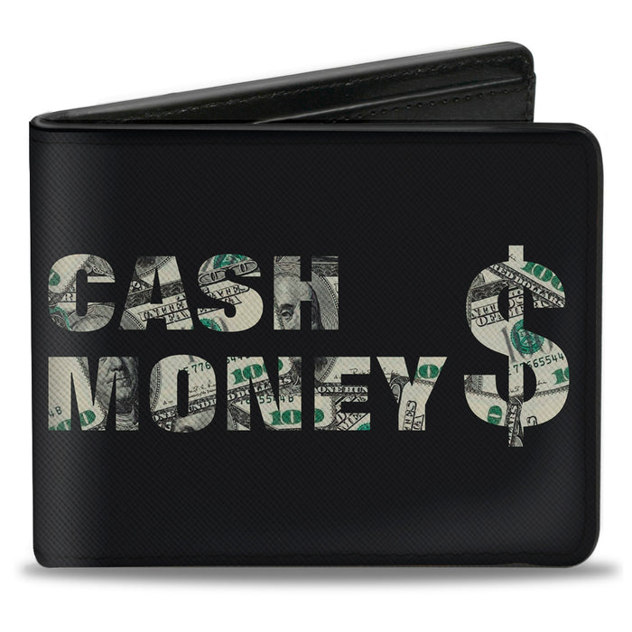 Bi-Fold Wallet - CASH MONEY $ Black Dollars Bi-Fold Wallets Buckle-Down   
