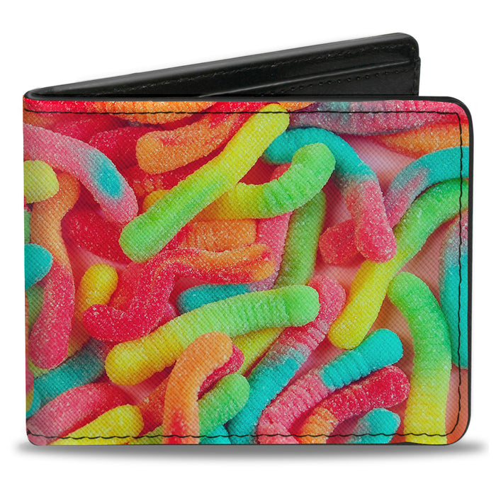 Bi-Fold Wallet - Vivid Sour Worms Stacked Bi-Fold Wallets Buckle-Down   