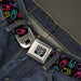BD Wings Logo CLOSE-UP Full Color Black Silver Seatbelt Belt - Owl Sketch Black/Multi Color Webbing Seatbelt Belts Buckle-Down   