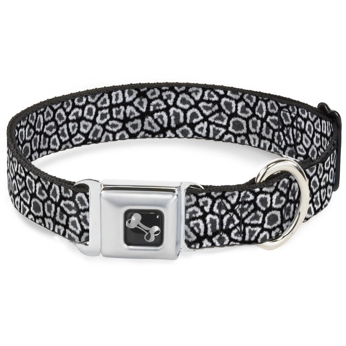 Dog Bone Seatbelt Buckle Collar - Leopard Black Seatbelt Buckle Collars Buckle-Down   