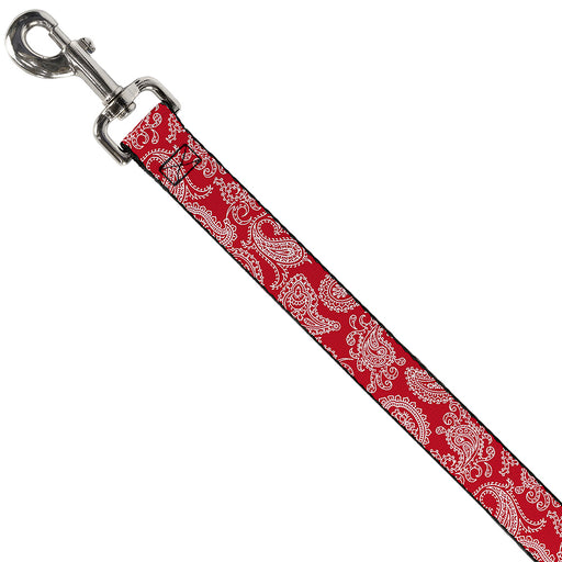 Dog Leash - Paisley Red/White Dog Leashes Buckle-Down   