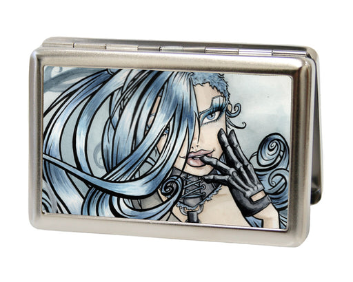 Business Card Holder - LARGE - Sweet Lovely Death FCG Metal ID Cases Sexy Ink Girls   