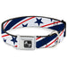 Dog Bone Seatbelt Buckle Collar - Americana Diagonal Stars & Stripes White/Red/Blue Seatbelt Buckle Collars Buckle-Down   