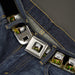 CHEECH & CHONG Vivid Weed Jar Full Color Seatbelt Belt - CHEECH AND CHONG Joints Text/3-Vivid Weed Jars Black Webbing Seatbelt Belts Cheech & Chong   