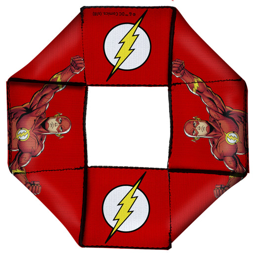 Dog Toy Squeaky Octagon Flyer - Flash Pose Flash Icon Red Dog Toy Squeaky Octagon Flyer DC Comics   