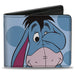 Bi-Fold Wallet - Winnie the Pooh Eeyore Character Close-Up Pose + Text Dot Blues Bi-Fold Wallets Disney   