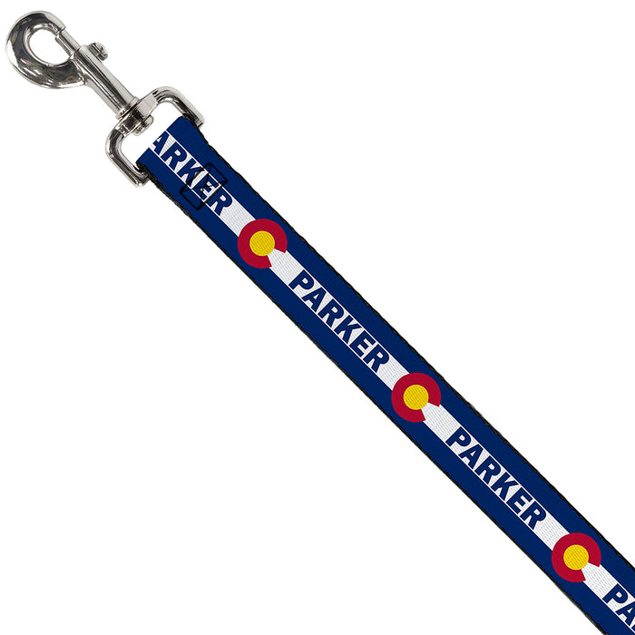 Dog Leash - Colorado PARKER Flag Blue/White/Red/Yellow Dog Leashes Buckle-Down   