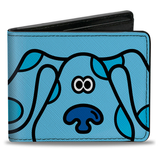 Bi-Fold Wallet - Blue's Clues Blue Face + Paw Print Blues Bi-Fold Wallets Nickelodeon   