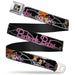 Wilma & Betty Full Color Black Seatbelt Belt - Wilma & Betty Glam Poses BEDROCK BABES Black/Pink Webbing Seatbelt Belts The Flintstones   