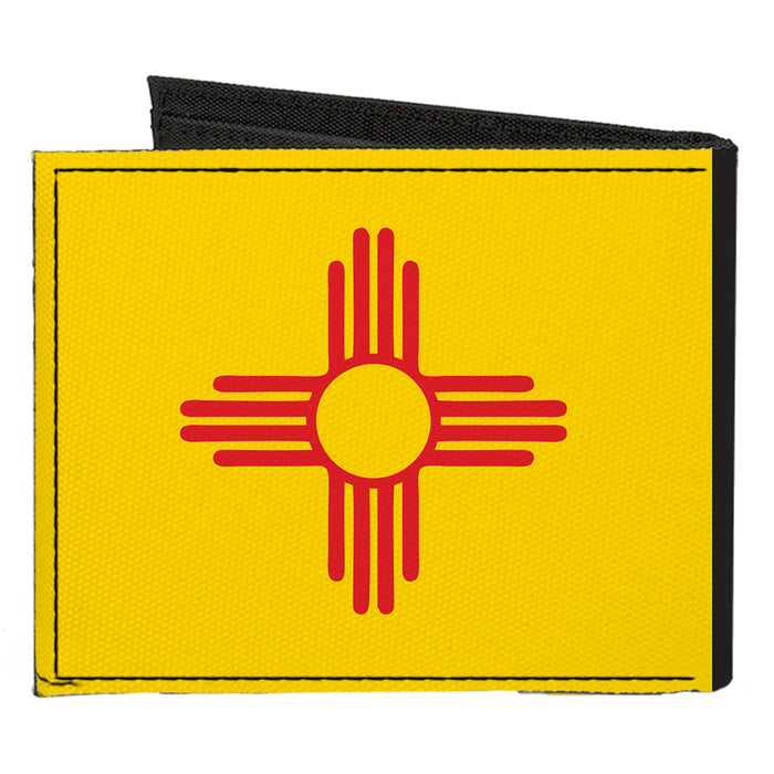 Canvas Bi-Fold Wallet - New Mexico Flag Black Canvas Bi-Fold Wallets Buckle-Down   