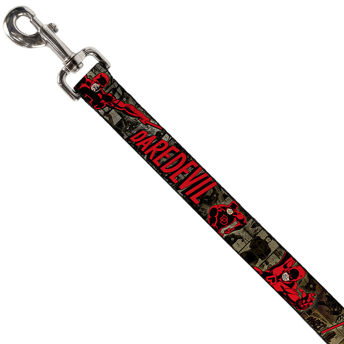 Dog Leash - DAREDEVIL Action Poses/Comic Panels Grays/Red Dog Leashes Marvel Comics   