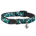 Cat Collar Breakaway - Multi Panda w Sunglasses Stripe Turquoise Black Breakaway Cat Collars Buckle-Down   