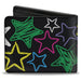 Bi-Fold Wallet - Sketch Stars Black Multi Color Bi-Fold Wallets Buckle-Down   