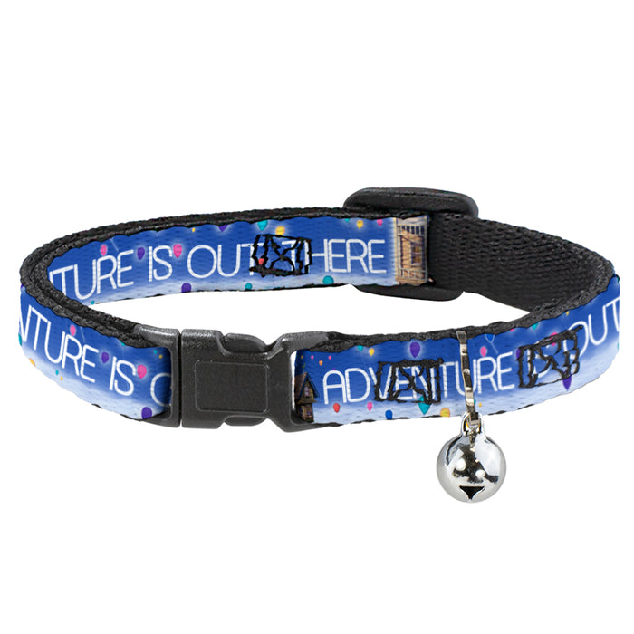 Cat Collar Breakaway - ADVENTURE IS OUT THERE Carl on Porch Flying House Balloons Blues White Multi Color Breakaway Cat Collars Disney   