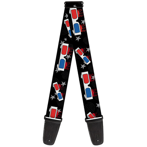 Guitar Strap - 3-D Glasses Dripping w Stars Guitar Straps Buckle-Down   