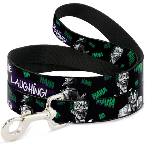 Dog Leash - Joker DIE LAUGHING! HAHA Black/Purple/Green Dog Leashes DC Comics   