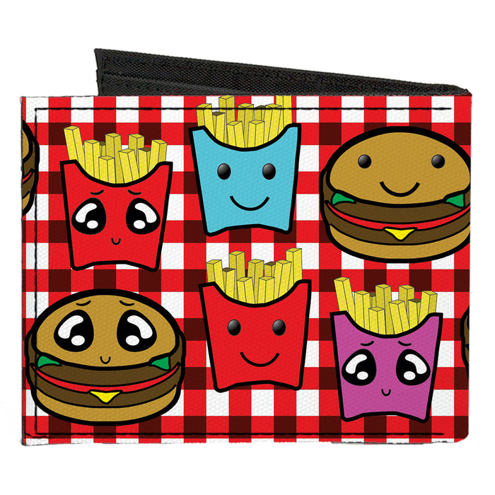 Canvas Bi-Fold Wallet - Burger & Fries Cartoon Canvas Bi-Fold Wallets Buckle-Down   