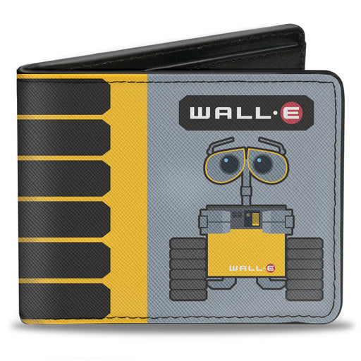 Bi-Fold Wallet - WALL-E Pose Tread Solar Charge Level Icon Gray Yellow Black Bi-Fold Wallets Disney   