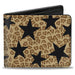 Bi-Fold Wallet - Cheetah Stars Tan Black Bi-Fold Wallets Buckle-Down   
