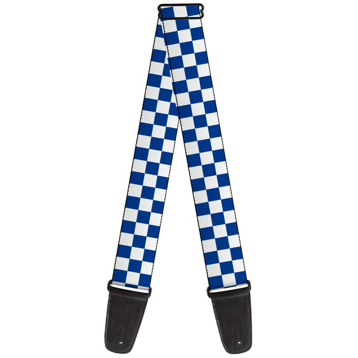 Guitar Strap - Checker BlueKU White Guitar Straps Buckle-Down   