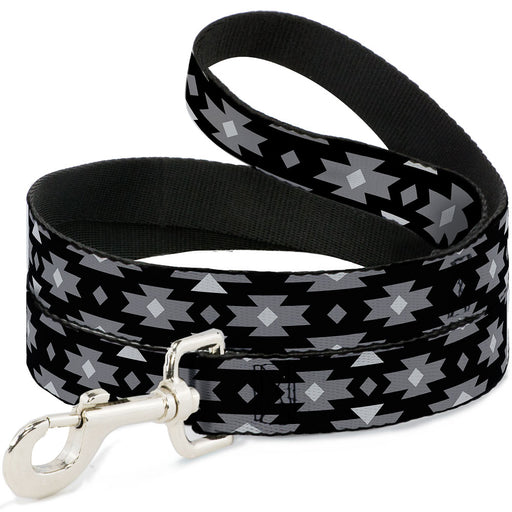Dog Leash - Navajo Gray/Black/Gray/White Dog Leashes Buckle-Down   