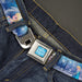 FROZEN Logo Full Color Blues Seatbelt Belt - Frozen Elsa the Snow Queen Poses/Snowflakes Webbing Seatbelt Belts Disney   