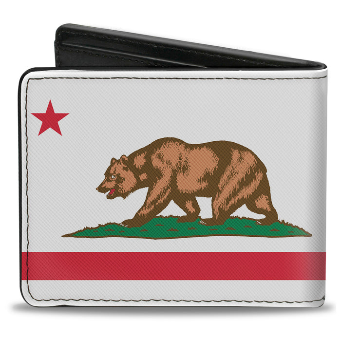Bi-Fold Wallet - California Flag White w Stripe Bi-Fold Wallets Buckle-Down   