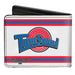 Bi-Fold Wallet - Space Jam TUNE SQUAD Logo Stripe White Red Blue Bi-Fold Wallets Looney Tunes   