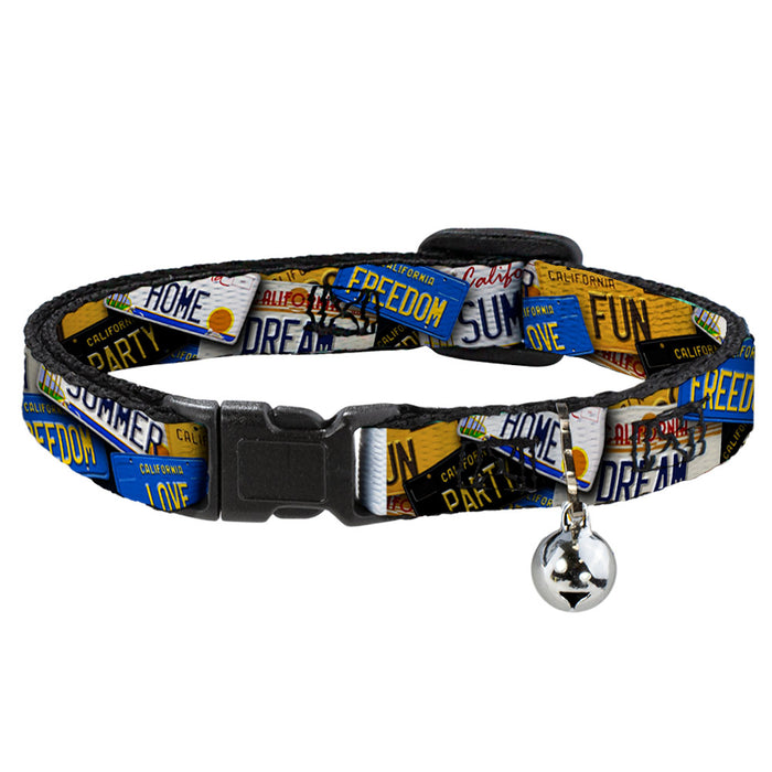 Cat Collar Breakaway - Cali License Plates Stacked Breakaway Cat Collars Buckle-Down   