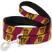 Dog Leash - GRYFFINDOR Crest Diagonal Stripe Gold/Red Dog Leashes The Wizarding World of Harry Potter   