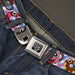 BD Wings Logo CLOSE-UP Full Color Black Silver Seatbelt Belt - Donuts & Coffee Cartoon Webbing Seatbelt Belts Buckle-Down   